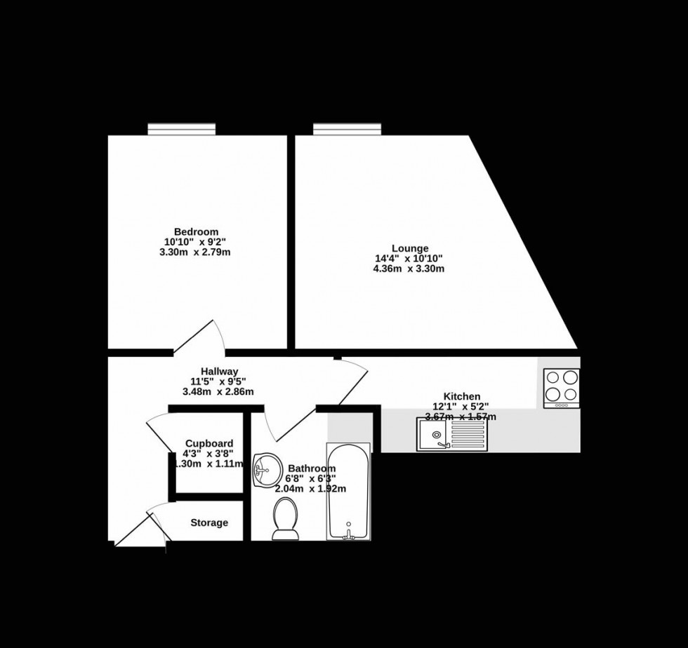 Floorplan for Victoria Bar Apartments, York