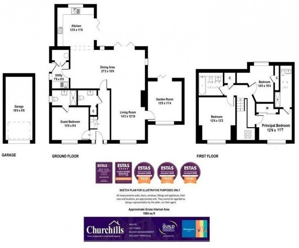 Floorplan for Mitchell Lane, Alne, York