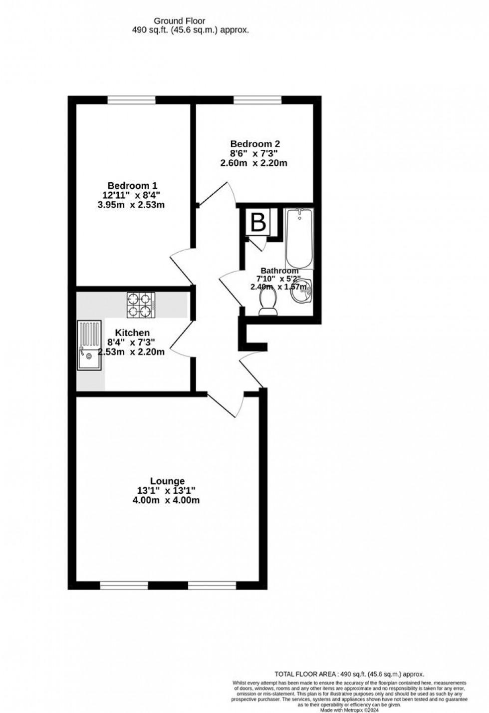 Floorplan for Godwin House, Darwin Close, York
