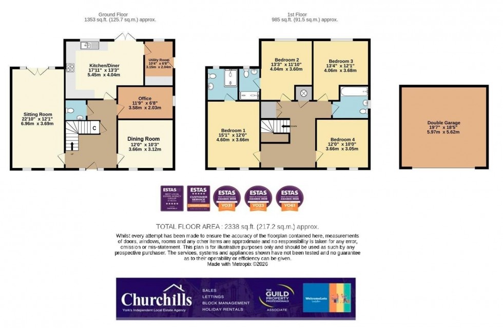 Floorplan for Partridge Road, Easingwold, York