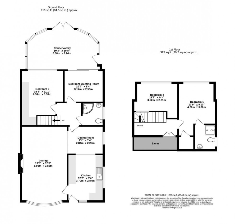 Floorplan for Montague Road, Bishopthorpe