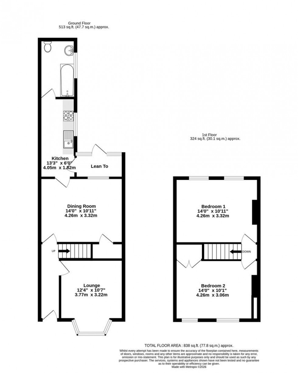 Floorplan for Nunmill Street, Scarcroft Road