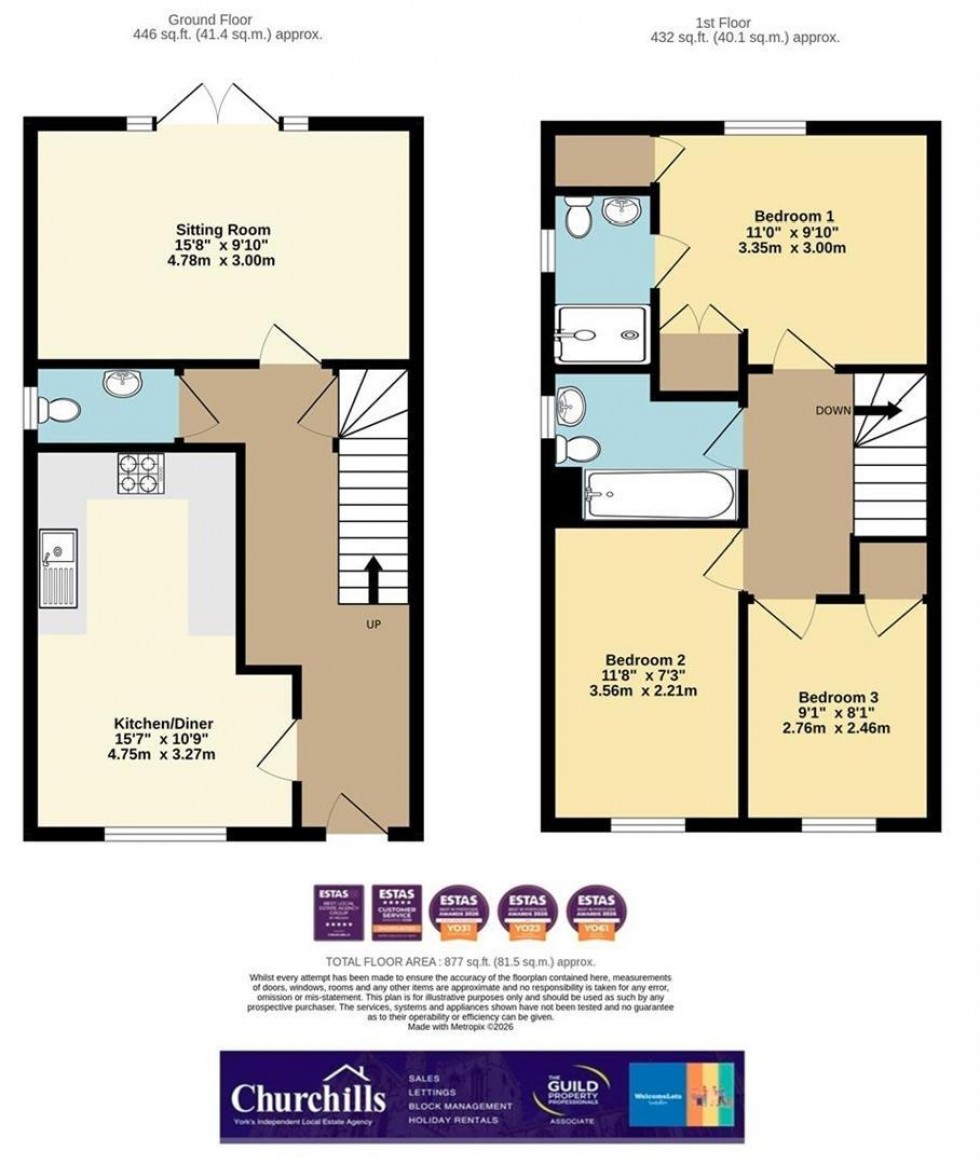 Floorplan for Partridge Road, Easingwold, York