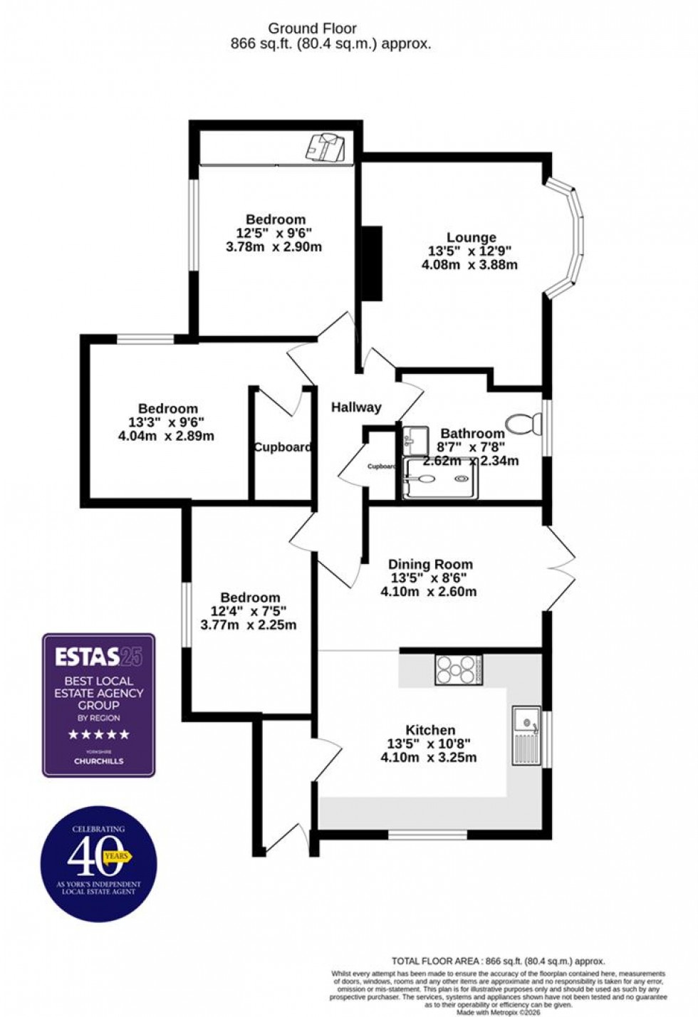 Floorplan for Ashley Park Road, Stockton Lane