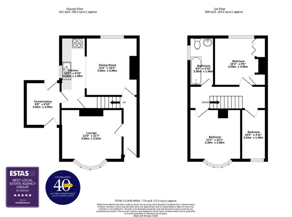 Floorplan for Wilton Rise, Off Holgate Road