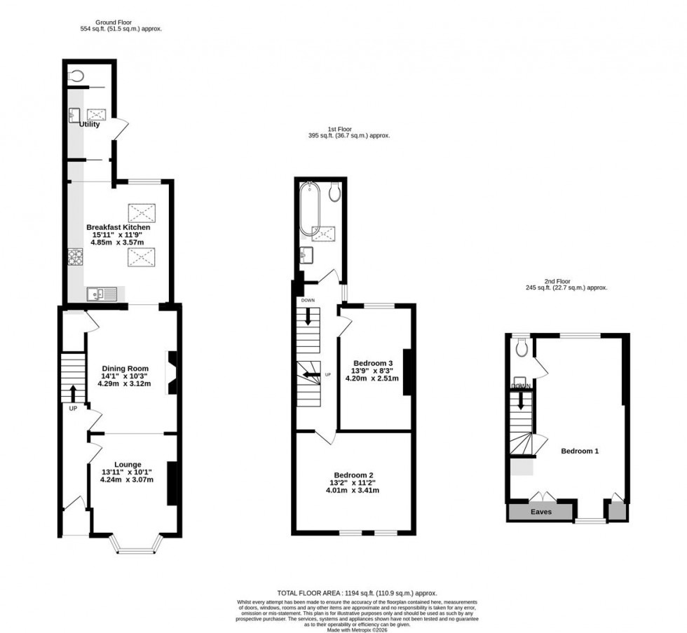 Floorplan for Poppleton Road, Holgate