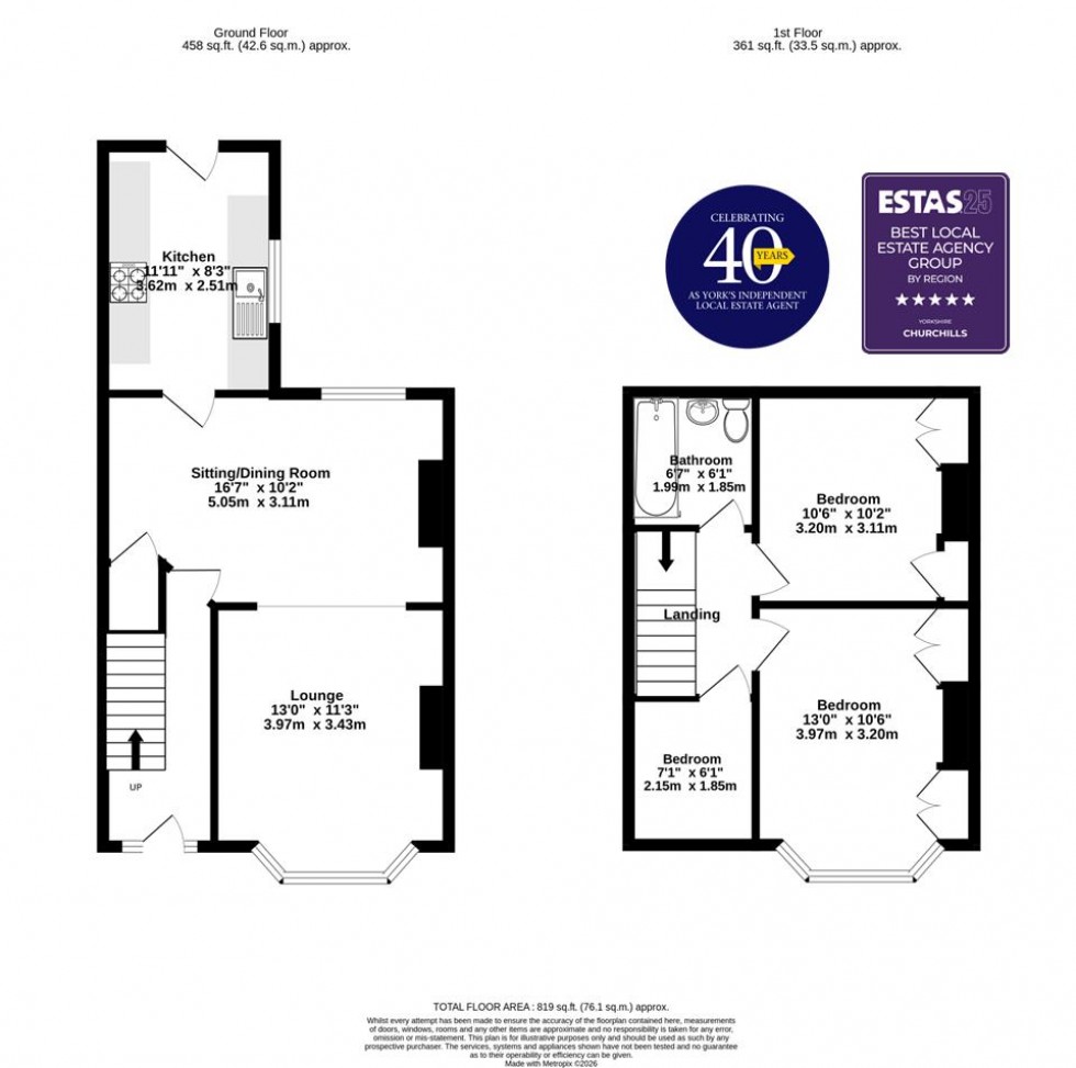 Floorplan for Milson Grove, Hull Road