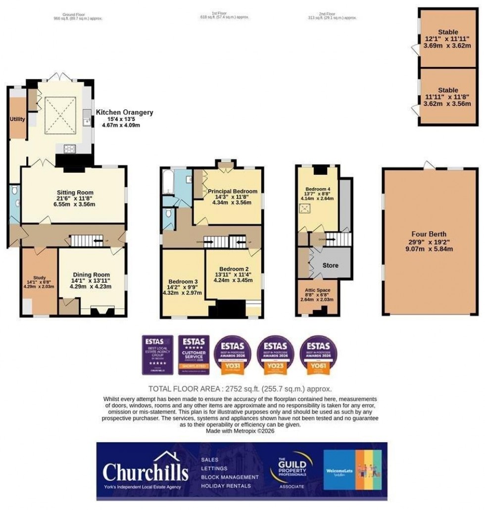 Floorplan for Main Street, Sutton-On-The-Forest, York