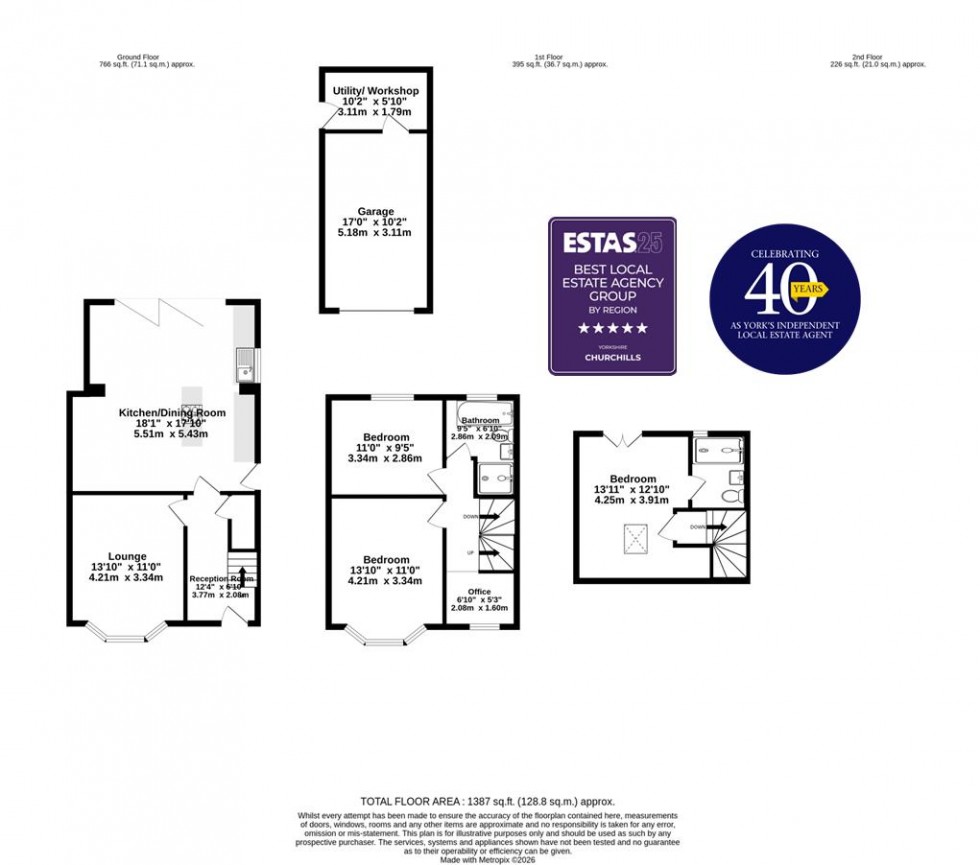 Floorplan for Sandy Lane, Stockton On The Forest