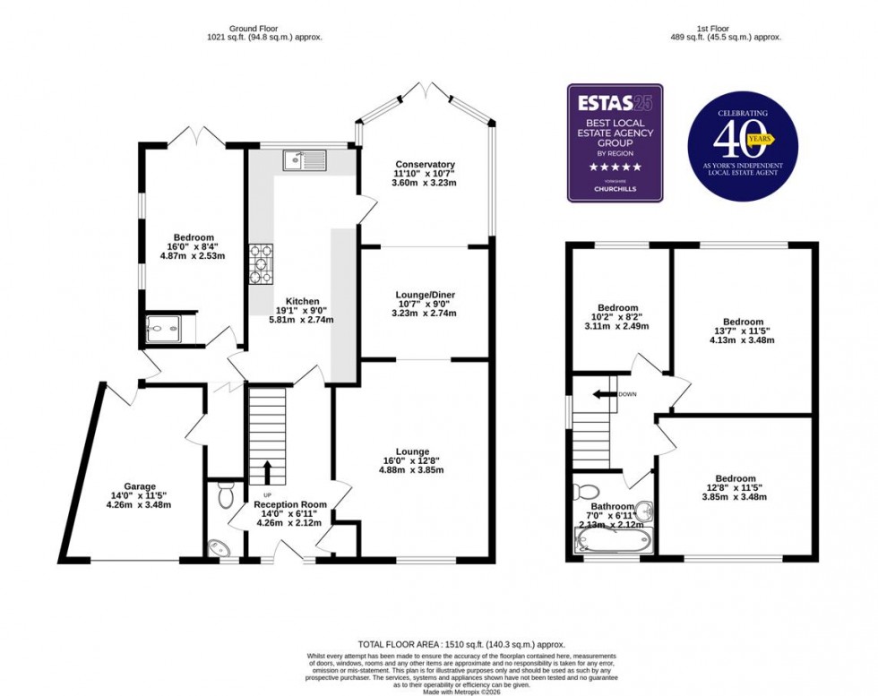 Floorplan for Askham Lane, York