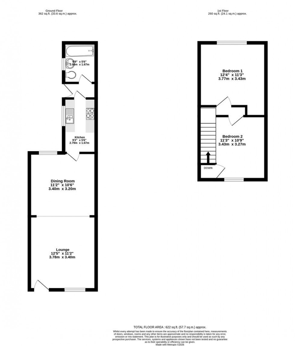 Floorplan for Bismarck Street, York